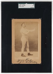 1890s John L. Sullivan "Yours Truly" Cabinet Card SGC Authentic
