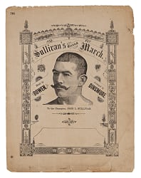 Circa 1890s John L. Sullivan " Sullivan's Grand March " Sheet Music