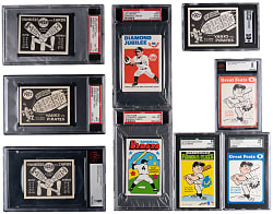 1967-1980 Fleer/Laughlin Lou Gehrig High-Grade Graded Collection (19) with 1967 Laughlin World Series #24 SGC GEM MINT 10
