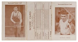 1919 Jess Willard Versus Jack Dempsey World's Heavyweight Championship Fight On-Site Pictorial Souvenir Scorecard/Postcard