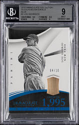 2015 Immaculate Collection Accolades Materials Blue #2 Lou Gehrig #4/10 (Matches Jersey Number) BGS MINT 9