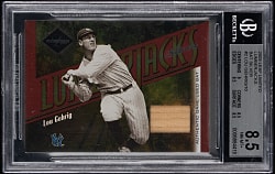 2003 Leaf Limited Lumberjacks #2 Lou Gehrig Game-Used Bat Silver #/10 BGS NM-MT+ 8.5