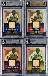 2006 Upper Deck Epic Materials Lou Gehrig Game-Used Bat BGS Graded Quartet with Blue, Dark Purple Orange & Red - Each #/15 or Lesser