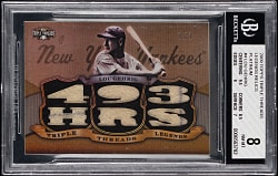 2009 Topps Triple Threads Legends Relics Platinum Lou Gehrig #1/1 BGS NM-MT 8