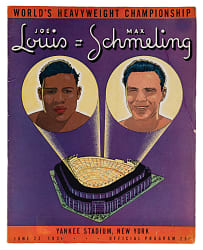 June 22, 1938 Joe Louis Versus Max Schmeling II Official On-Site Yankee Stadium Program