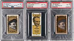 1963-1969 Bazooka Lou Gehrig PSA Graded Trio with All-Time Greats, All-Time Greats Silver & 1969-1970 Hand Cut