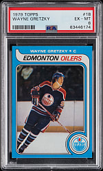 1979-1980 Topps Hockey #18 Wayne Gretzky Rookie PSA EX-MT 6