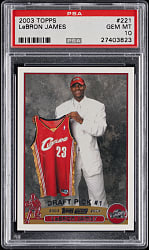 2003-2004 Topps Basketball #221 LeBron James Rookie PSA GEM MINT 10