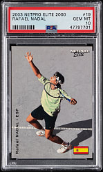 2003 Netpro Elite 2000 Tennis #19 Rafael Nadal (#/2000) Rookie PSA GEM MINT 10