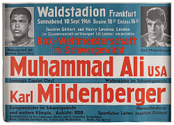 September 10, 1966 Muhammad Ali vs. Karl Mildenberger On-Site German Fight Poster