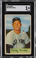 1954 Bowman #65 Mickey Mantle SGC POOR 1