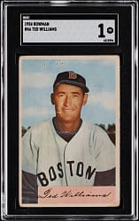 1954 Bowman #66 Ted Williams SGC POOR 1