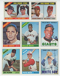 1966 & 1967 Topps Partial Set Pair with (75+) Hall of Famers Including Koufax, Mays & Rose – (800+ Total Cards)