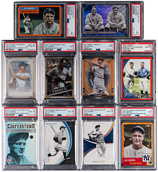 2001-2023 Lou Gehrig PSA Graded Numbered Collection (18) with (7) #/10 or Lesser, (2) Immaculate & (2) Transcendent