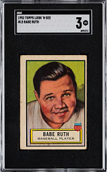 1952 Topps Look 'N See #15 Babe Ruth SGC VG 3