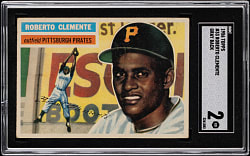 1956 Topps #33 Roberto Clemente Gray Back SGC GOOD 2