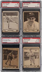 1940 Play Ball Hall of Fame PSA Graded Group (4) with Ferrell, Hoyt, Hubbell & L. Waner