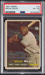 1957 Topps #10 Willie Mays PSA VG-EX 4