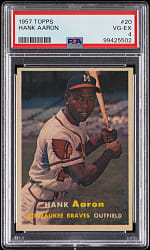 1957 Topps #20 Hank Aaron PSA VG-EX 4