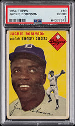 1954 Topps #10 Jackie Robinson PSA GOOD 2