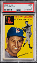 1954 Topps #250 Ted Williams PSA VG 3