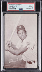1947-1966 Exhibits Willie Mays Batting PSA NM-MT 8