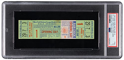 1962 New York Mets Opening Day 1st Home Game Full Ticket PSA VG 3