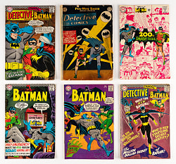 1950-1968 DC Detective Comics and Batman Key Issues (6) with DC #359 First Batgirl & Batman #200 Neal Adams Cover