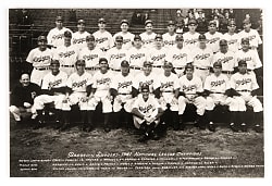 1941 Brooklyn Dodgers National League Champions Original Team Photograph with Early Pee Wee Reese