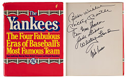 1979 "The Yankees" Hardcover Book Signed by (9) with Mickey Mantle (X2) - Whitey Ford Personal Collection LOP