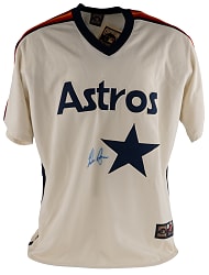 Nolan Ryan Signed Majestic Cooperstown Collection Houston Astros Jersey