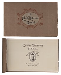 Exceedingly Scarce Circa 1926 Christy Mathewson Memorial Bucknell University Proposal / Program Guide