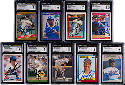 1986-1993 Superstar Signed Card Collection CGC/JSA Graded (9) with Bonds, Griffey Rookie & McGwire