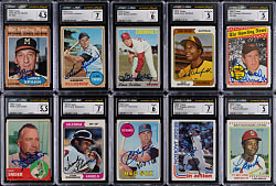 1963-1999 Hall of Fame Signed CGC/JSA Graded Cards (24) with (12) Auto 10, Dave Winfield Rookie & (15) Pre-1980