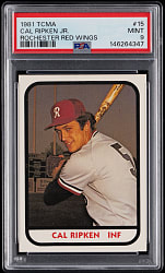1981 TCMA Rochester Red Wings #15 Cal Ripken Jr. PSA MINT 9