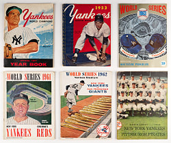 1953-1971 World Series Programs (10) & Official Team Yearbooks (7) with New York Yankees Concentration