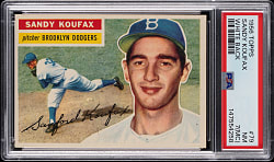 1956 Topps #79 Sandy Koufax White Back PSA NM 7 (mc)