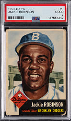 1953 Topps #1 Jackie Robinson PSA GOOD 2