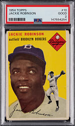 1954 Topps #10 Jackie Robison PSA GOOD 2