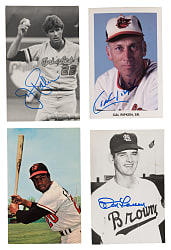 Baltimore Orioles Postcard/ Team Issue Collection (220+) with (130+) Signed Including Ripken Jr., Ripken Sr., Murray, B. Robinson & F. Robinson