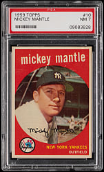 1959 Topps #10 Mickey Mantle PSA NM 7