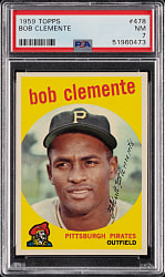 1959 Topps #478 Roberto Clemente PSA NM 7