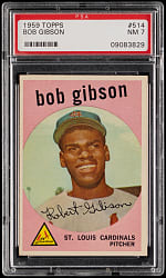 1959 Topps #514 Bob Gibson Rookie PSA NM 7
