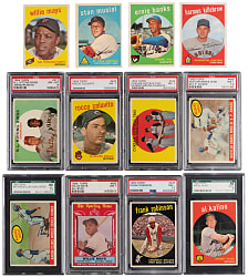 1959 Topps Near Complete Set (565/572) with (10) Graded - Clean!