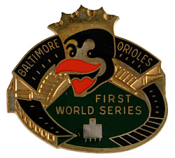 1960 Baltimore Orioles Phantom World Series Press Pin
