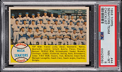 1958 Topps #44 Washington Senators Checklist PSA NM-MT 8
