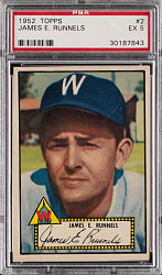 1952 Topps #2 Pete Runnels (Black Back) PSA EX 5