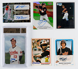 1978-2024 Baltimore Orioles Rookie/Certified Autograph Collection (13) with (2) Manny Machado & Gunnar Henderson (#1/1) Rookie Autos