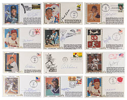 Baseball Cachet/First Day Cover Collection (59) with (43) Multi/Single-Signed Including (25) Hall of Famers