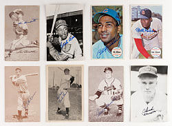 1940s-1980s Signed Postcard/Photograph/Other Collection (90+) with Hank Aaron, Chuck Connors & Bob Gibson